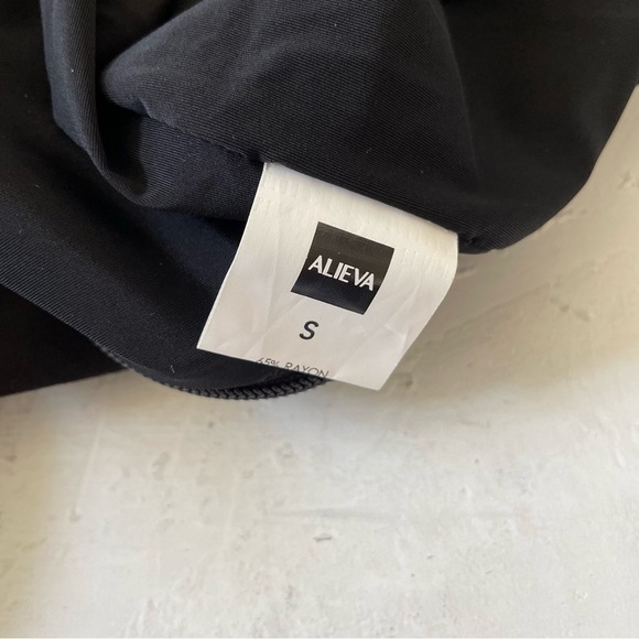 ALIEVA Dasha one shoulder black mini fit dress size S - Picture 9 of 9